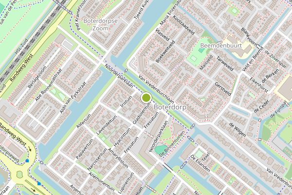 Ambulance-melding op Noorderparklaan, Bergschenhoek op 7 juli, kaart-overzicht
