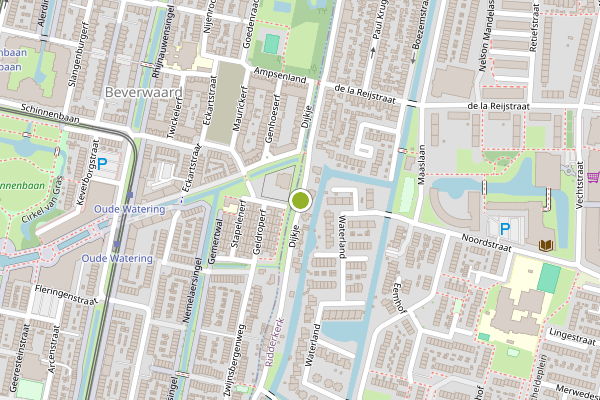 Ambulance-melding op Dijkje, Ridderkerk op 7 juli, kaart-overzicht