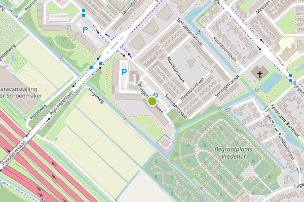 Ambulance-melding op Seringenplantsoen, Ridderkerk op 7 juli, kaart-overzicht