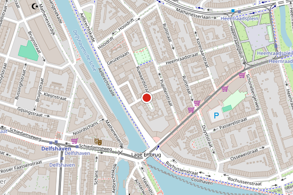 Brandweer-melding op Van der Hilststraat, Rotterdam op 7 juli, kaart-overzicht