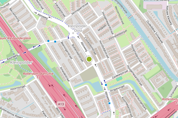 Ambulance-melding op Abtsweg, Rotterdam op 7 juli, kaart-overzicht