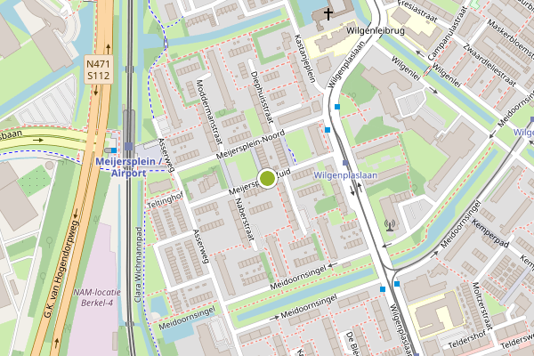Ambulance-melding op Meijersplein-Zuid, Rotterdam op 7 juli, kaart-overzicht