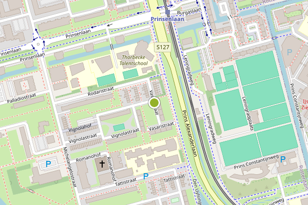 Ambulance-melding op Vasaristraat, Rotterdam op 7 juli, kaart-overzicht