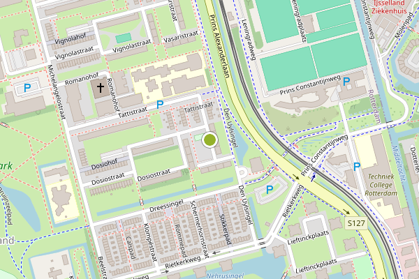 Ambulance-melding op Albertistraat, Rotterdam op 8 juli, kaart-overzicht