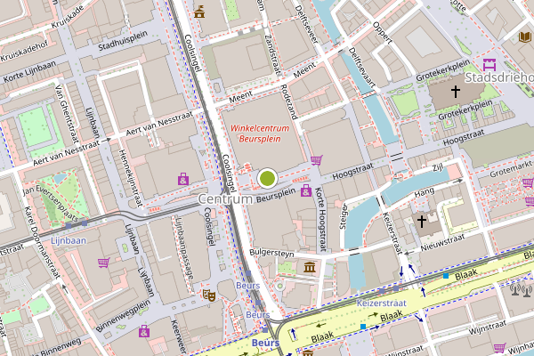 Ambulance-melding op Beursplein, Rotterdam op 8 juli, kaart-overzicht