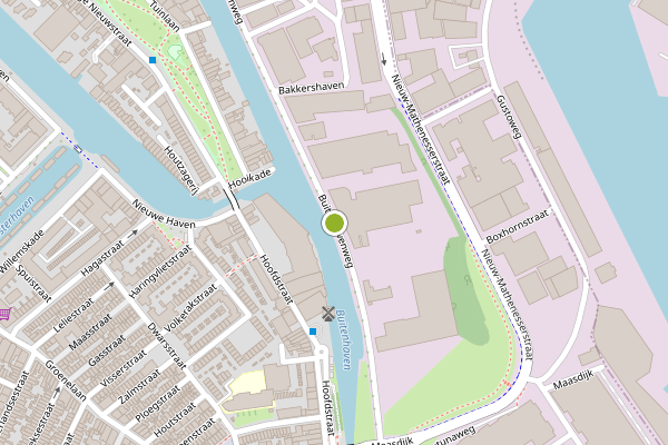 Ambulance-melding op Buitenhavenweg, Schiedam op 8 juli, kaart-overzicht