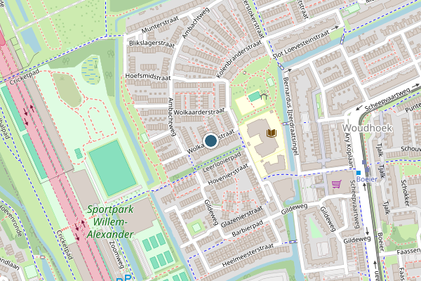 Politie-melding op Wolkaarderstraat, Schiedam op 8 mei, kaart-overzicht