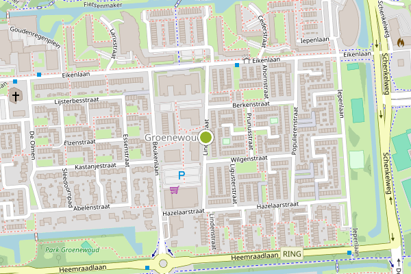 Ambulance-melding op Lindenstraat, Spijkenisse op 8 juli, kaart-overzicht