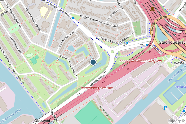 Politie-melding op Burgemeester Noletlaan, Rotterdam op 8 juli, kaart-overzicht