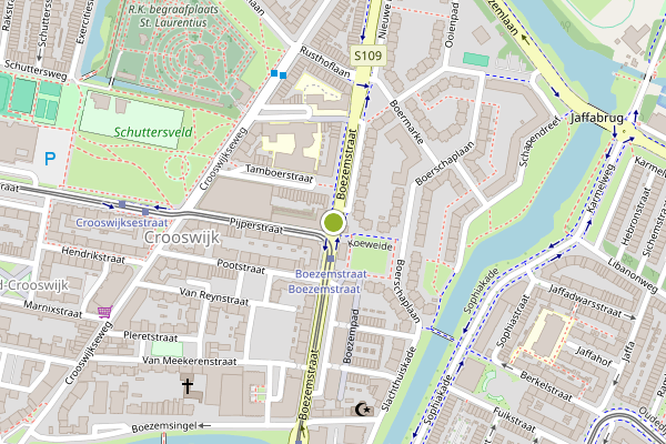 Ambulance-melding op Boezemstraat, Rotterdam op 8 juli, kaart-overzicht