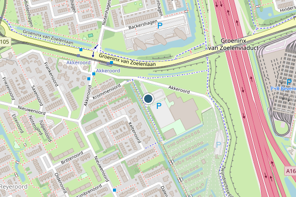 Politie-melding op Akkeroord, Rotterdam op 8 juli, kaart-overzicht