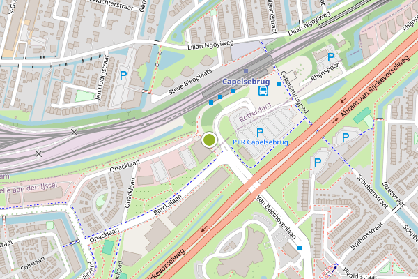 Ambulance-melding op Abram van Rijckevorselplein, Capelle aan den IJssel op 8 mei, kaart-overzicht