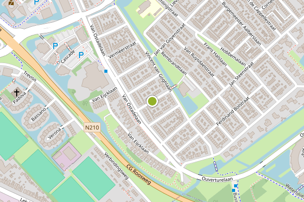 Ambulance-melding op Govert Flinckstraat, Krimpen aan den IJssel op 8 mei, kaart-overzicht
