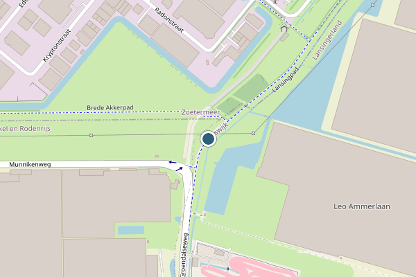 Politie-melding op Landscheiding Noord, Bleiswijk op 8 mei, kaart-overzicht