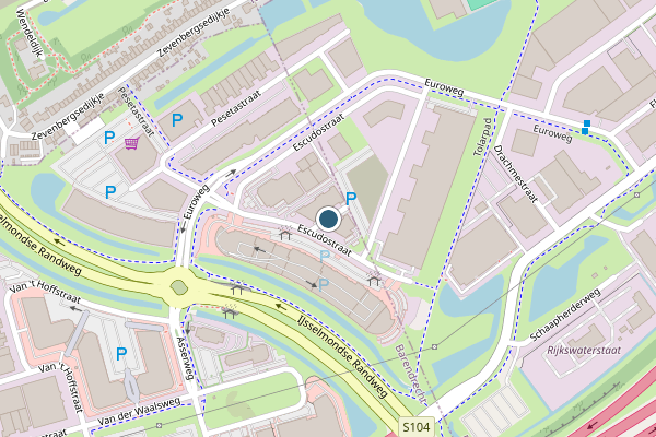 Politie-melding op Escudostraat, Barendrecht op 8 mei, kaart-overzicht