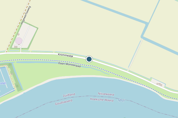Politie-melding op Krommedijk, Zuidland op 9 juli, kaart-overzicht
