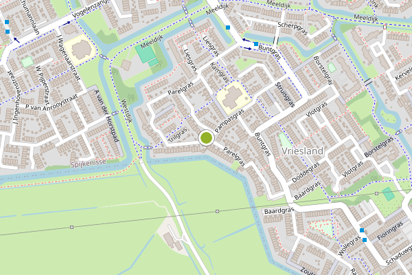 Ambulance-melding op Parelgras, Spijkenisse op 8 juli, kaart-overzicht