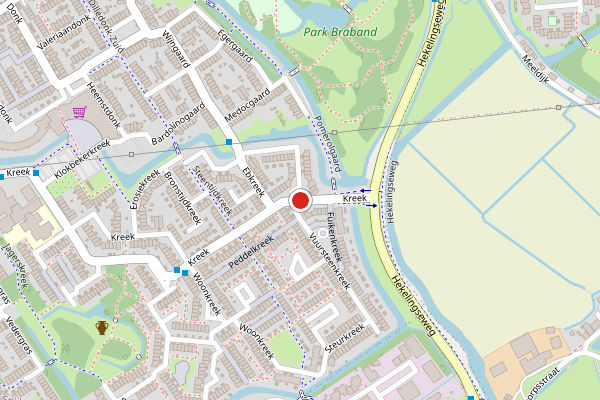 Brandweer-melding op Kreek, Spijkenisse op 8 juli, kaart-overzicht