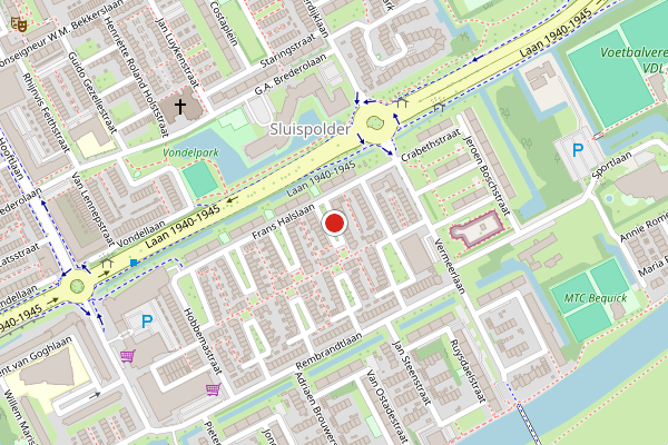Brandweer-melding op Ferdinand Bolplein, Maassluis op 8 juli, kaart-overzicht