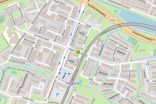 Ambulance-melding op Kapershoekseweg, Hoogvliet op 9 juli, kaart-overzicht