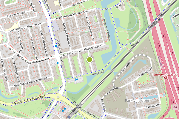 Ambulance-melding op van Slingelandtstraat, Vlaardingen op 9 juli, kaart-overzicht