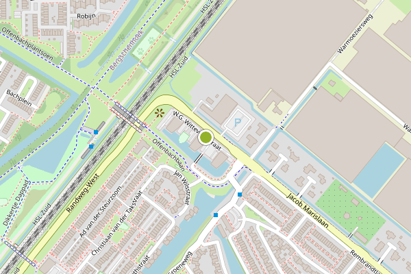 Ambulance-melding op W.G. Witteveenstraat, Bergschenhoek op 9 juli, kaart-overzicht