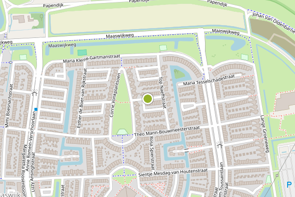 Ambulance-melding op Nienke van Hichtumstraat, Spijkenisse op 9 juli, kaart-overzicht