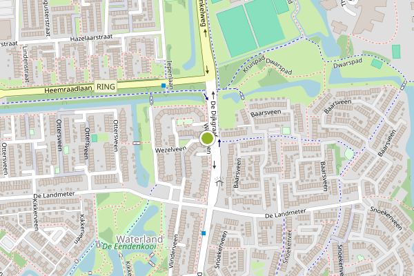 Ambulance-melding op Wezelveen, Spijkenisse op 9 juli, kaart-overzicht