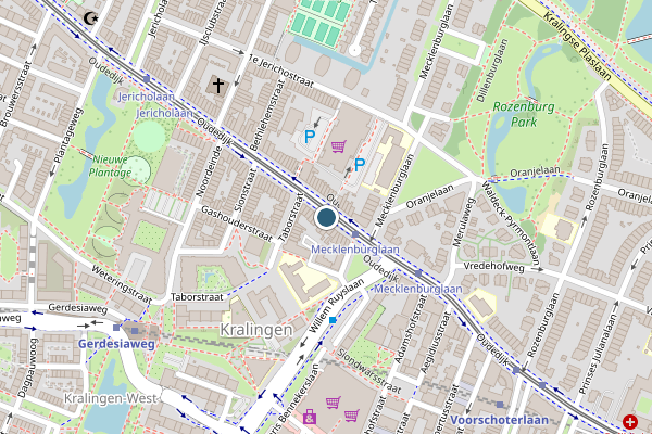 Politie-melding op Oudedijk, Rotterdam op 9 juli, kaart-overzicht