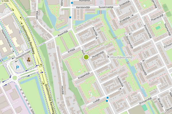 Ambulance-melding op Huniadijk, Rotterdam op 9 juli, kaart-overzicht