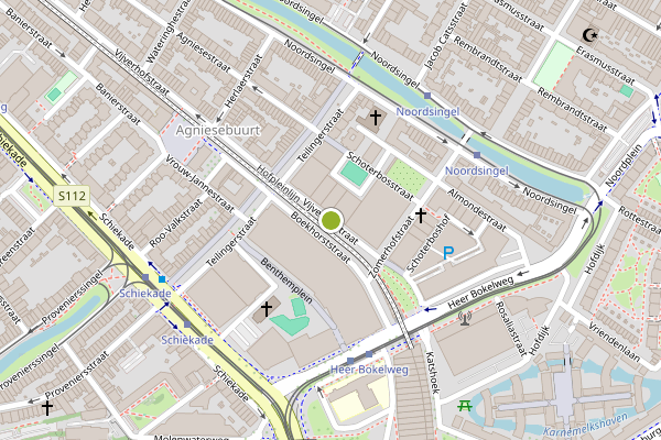 Ambulance-melding op Vijverhofstraat, Rotterdam op 9 juli, kaart-overzicht