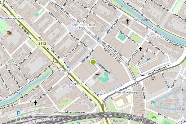 Ambulance-melding op Benthemstraat, Rotterdam op 9 juli, kaart-overzicht