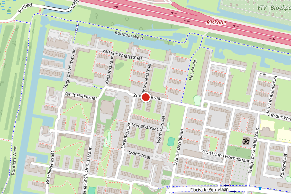 Brandweer-melding op Zeemanstraat, Vlaardingen op 9 juli, kaart-overzicht
