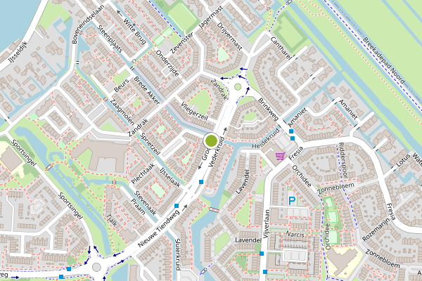 Ambulance-melding op Grootzeil, Krimpen aan den IJssel op 9 juli, kaart-overzicht
