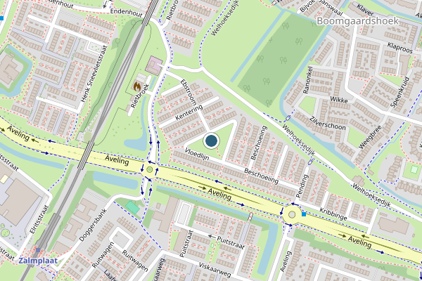Politie-melding op Vloedlijn, Hoogvliet op 9 mei, kaart-overzicht