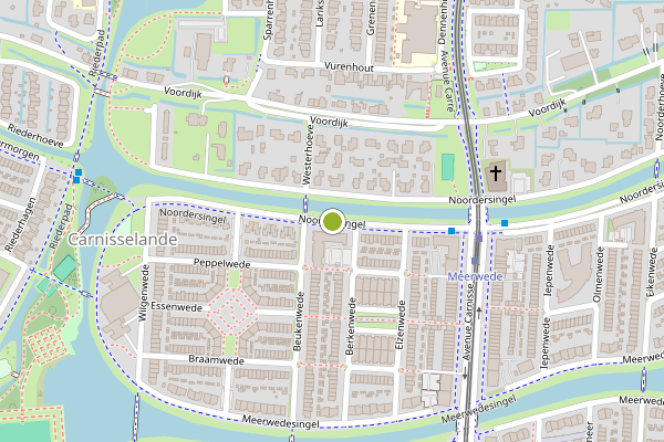 Ambulance-melding op Noordersingel, Barendrecht op 9 mei, kaart-overzicht