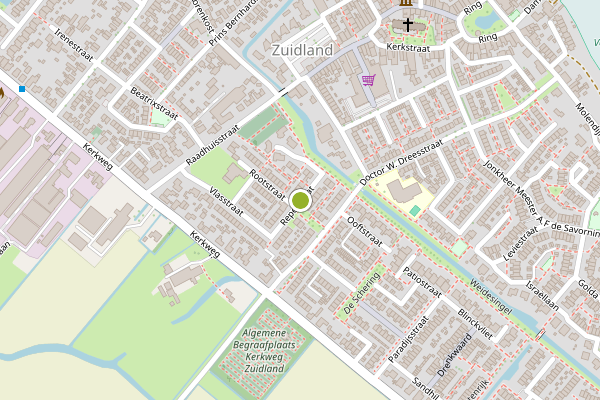 Ambulance-melding op Repelstraat, Zuidland op 10 juli, kaart-overzicht