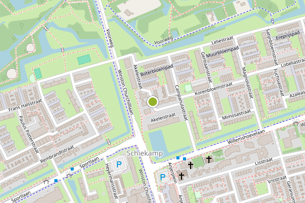 Ambulance-melding op Akeleistraat, Spijkenisse op 10 juli, kaart-overzicht