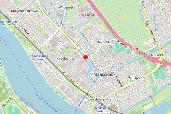 Brandweer-melding op Maasland materieel op 10 juli, kaart-overzicht