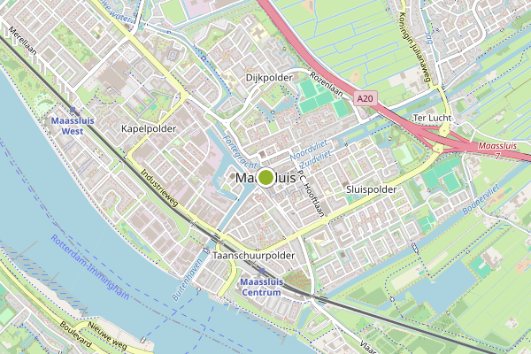 Ambulance-melding op Maassluis op 10 juli, kaart-overzicht