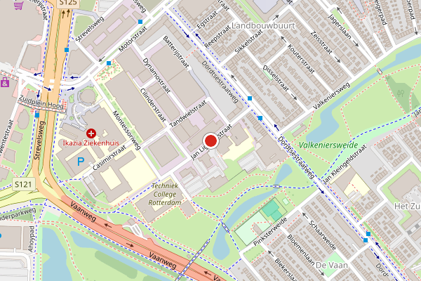 Brandweer-melding op Jan Ligthartstraat, Rotterdam op 10 juli, kaart-overzicht
