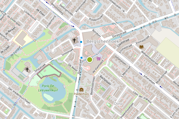 Ambulance-melding op de Vlashoeck, Bergschenhoek op 10 juli, kaart-overzicht