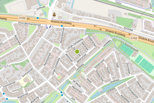 Ambulance-melding op Damstraat, Poortugaal op 9 mei, kaart-overzicht