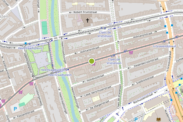 Ambulance-melding op Nieuwe Binnenweg, Rotterdam op 9 mei, kaart-overzicht