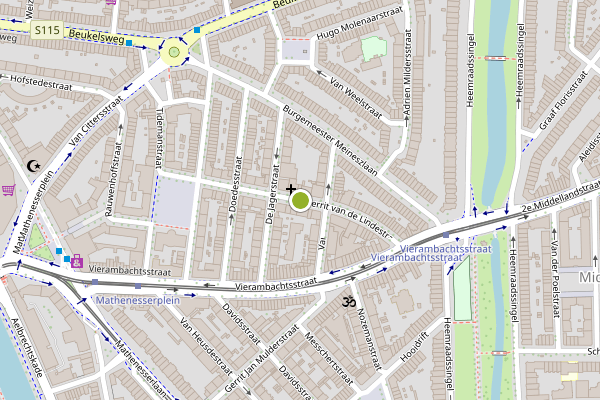 Ambulance-melding op Gerrit van de Lindestraat, Rotterdam op 9 mei, kaart-overzicht
