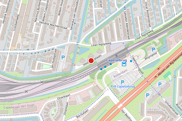 Brandweer-melding op Steve Bikoplaats, Rotterdam op 9 mei, kaart-overzicht