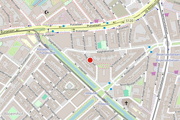 Brandweer-melding op Wapenstraat, Rotterdam op 9 mei, kaart-overzicht