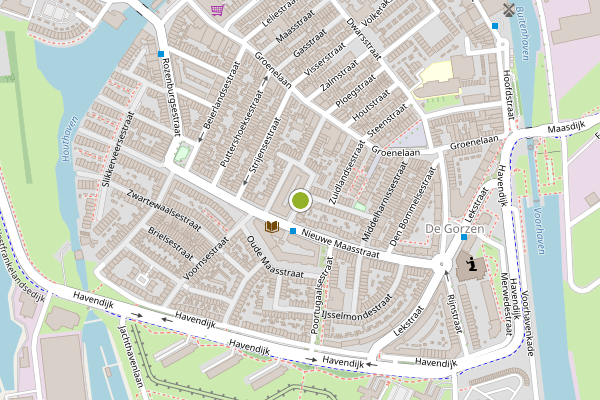 Ambulance-melding op Klaaswaalsestraat, Schiedam op 9 mei, kaart-overzicht