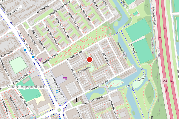 Brandweer-melding op Primulahof, Vlaardingen op 9 mei, kaart-overzicht