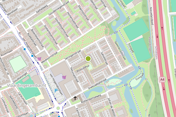 Ambulance-melding op Primulahof, Vlaardingen op 9 mei, kaart-overzicht
